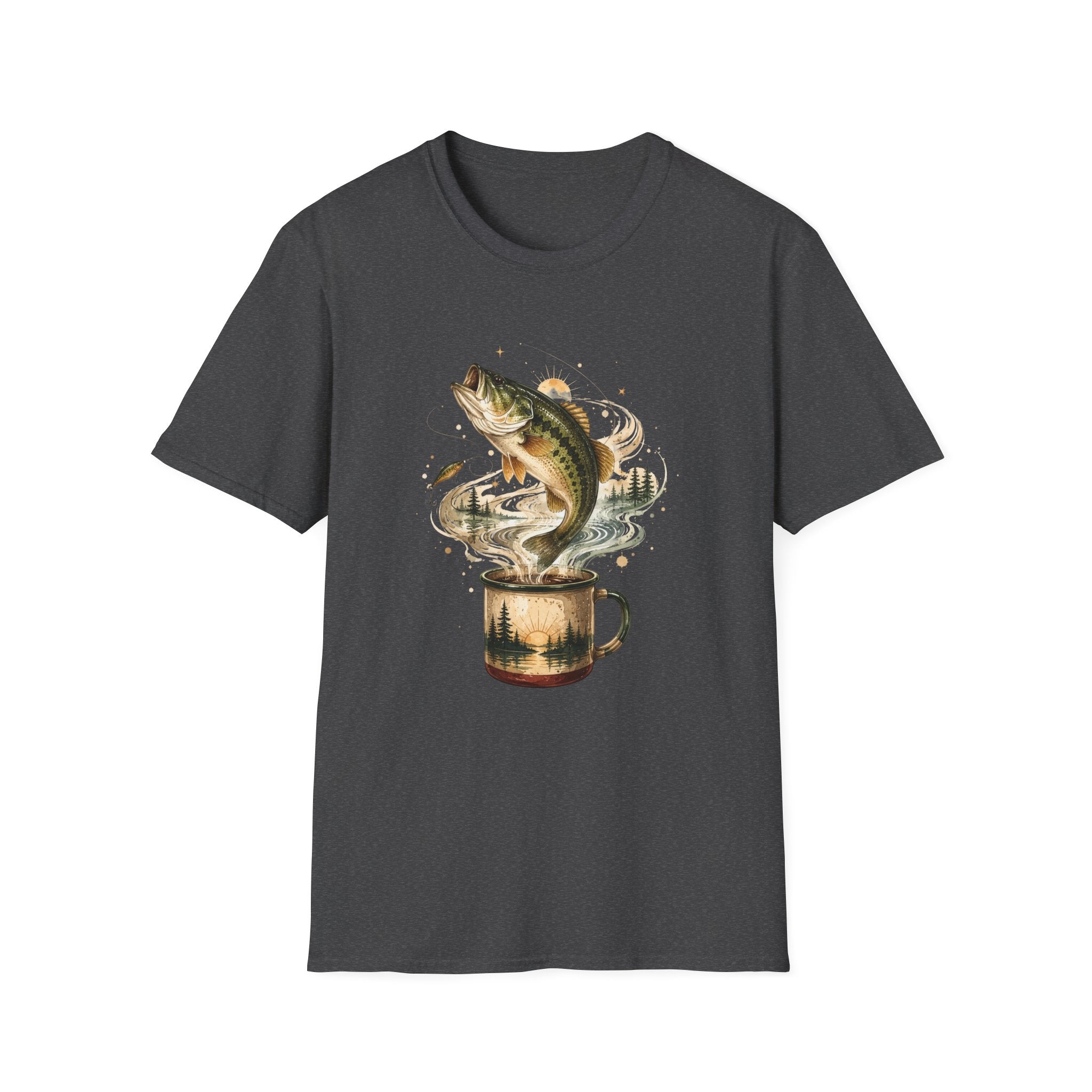 Bass Fishing Graphic Fish Mug T-shirt