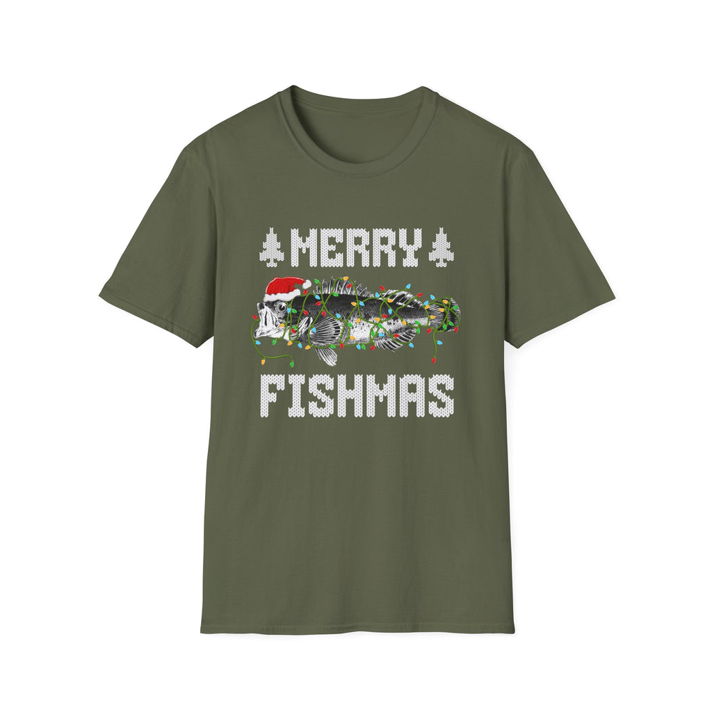 Festive Fishing Holiday Merry Fishmas T-Shirt