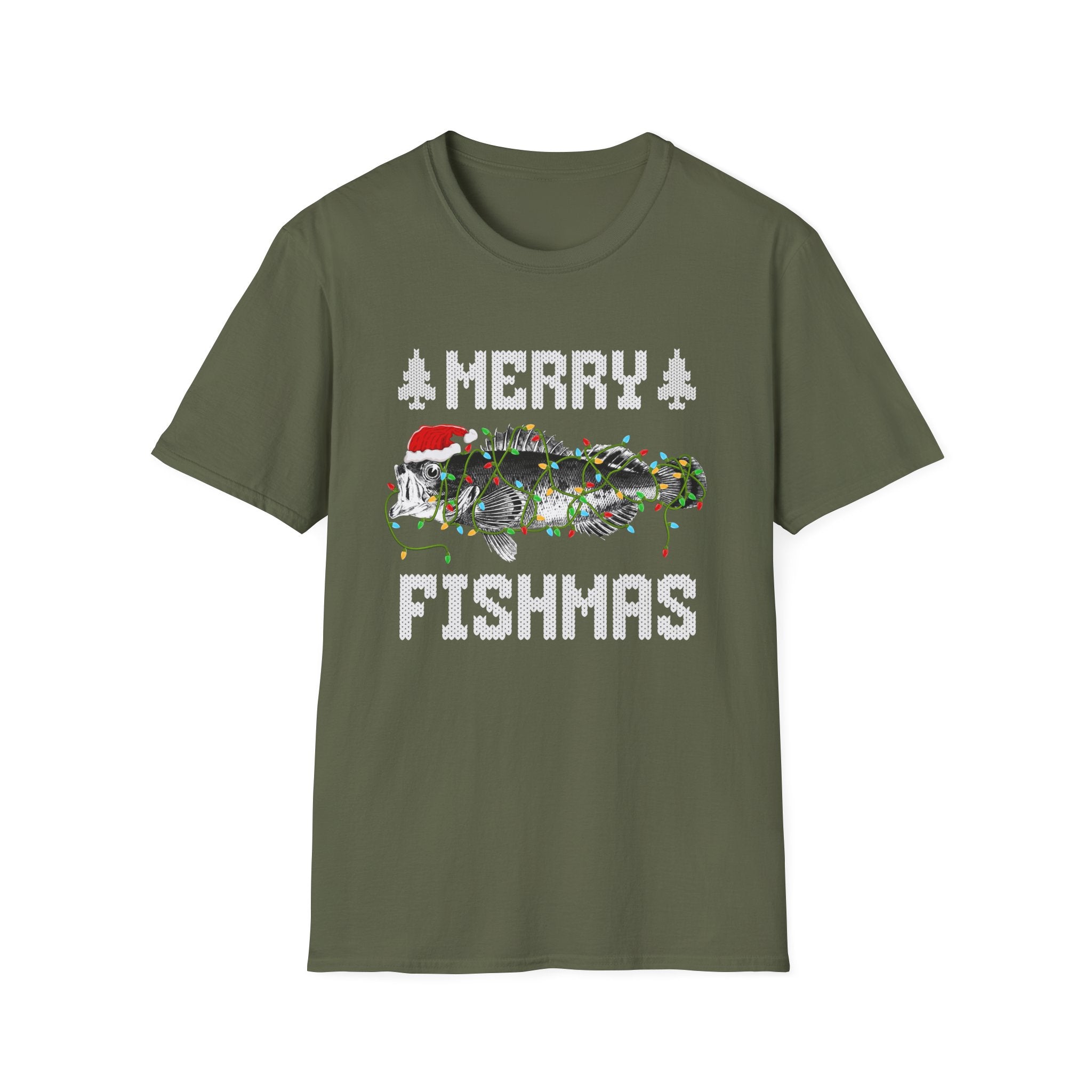 Festive Fishing Holiday Merry Fishmas T-Shirt