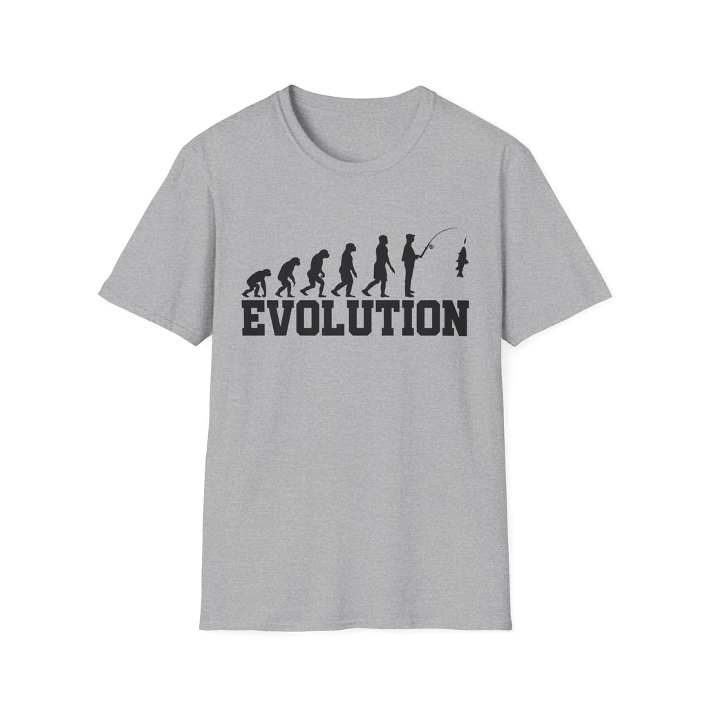 Funny Fisherman Evolution Graphic T-shirt