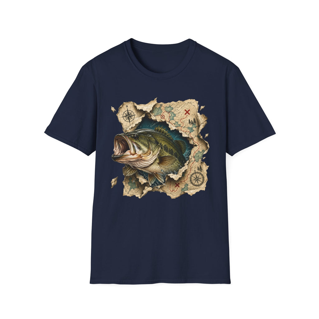 Bass Fishing Map T-Shirt