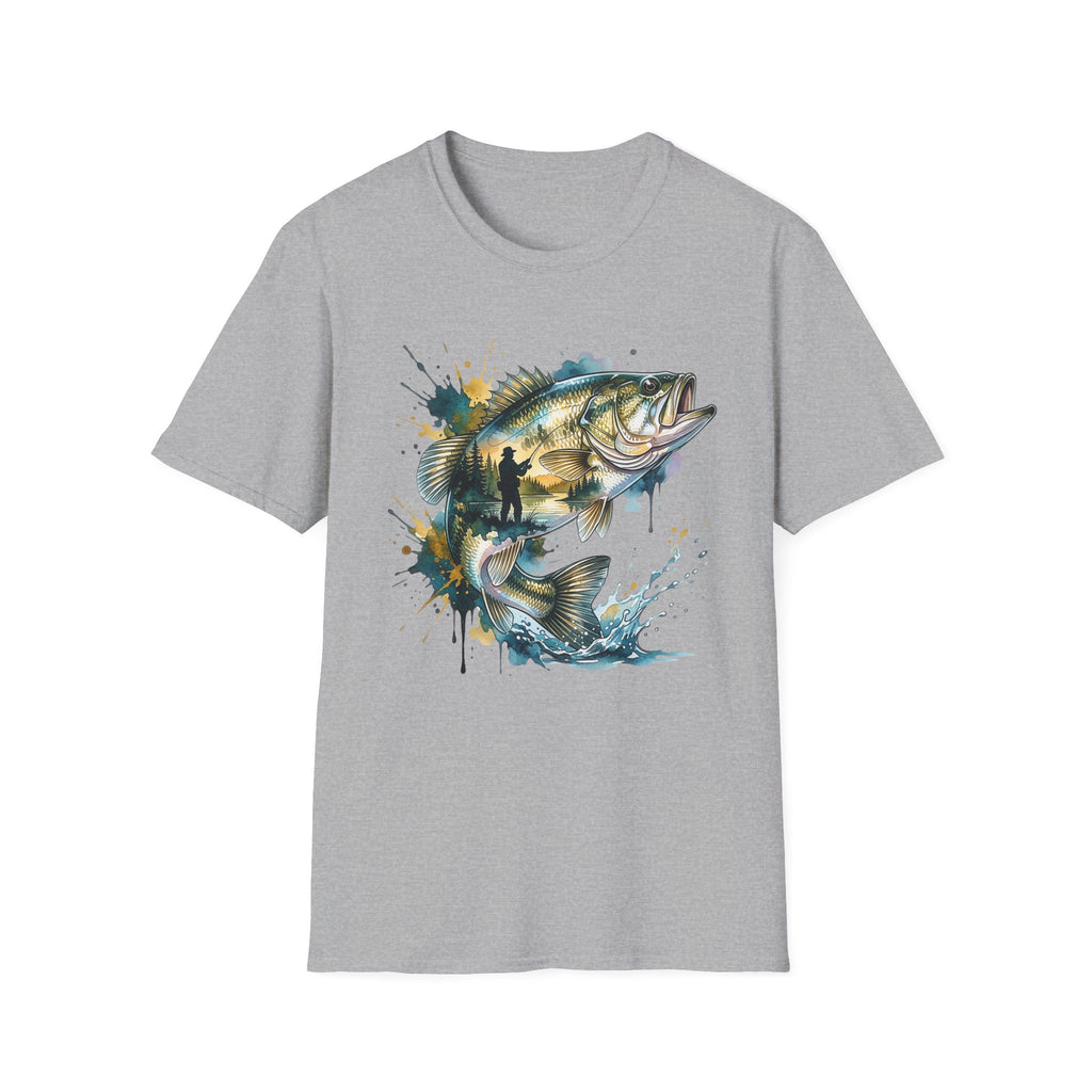 Bass Fishing Watercolor T-Shirt