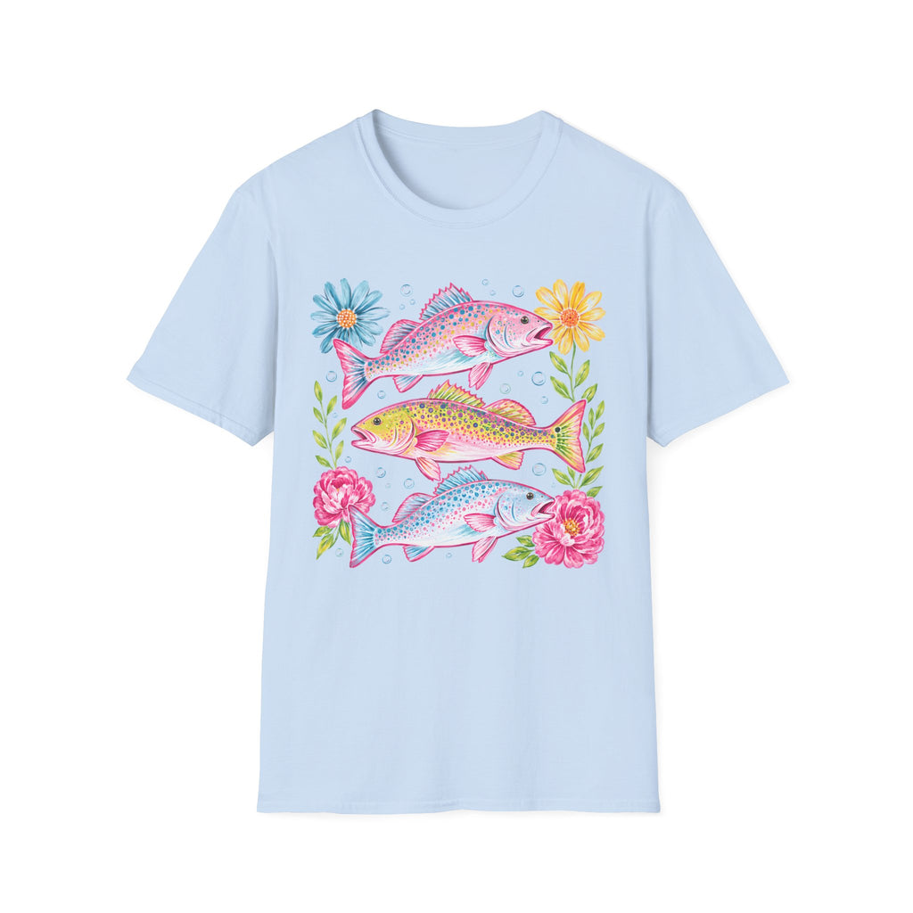 Colorful Trout & Flowers T-Shirt