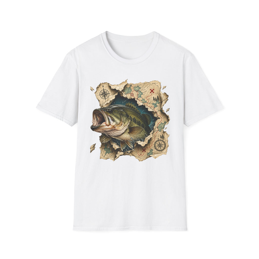 Bass Fishing Map T-Shirt