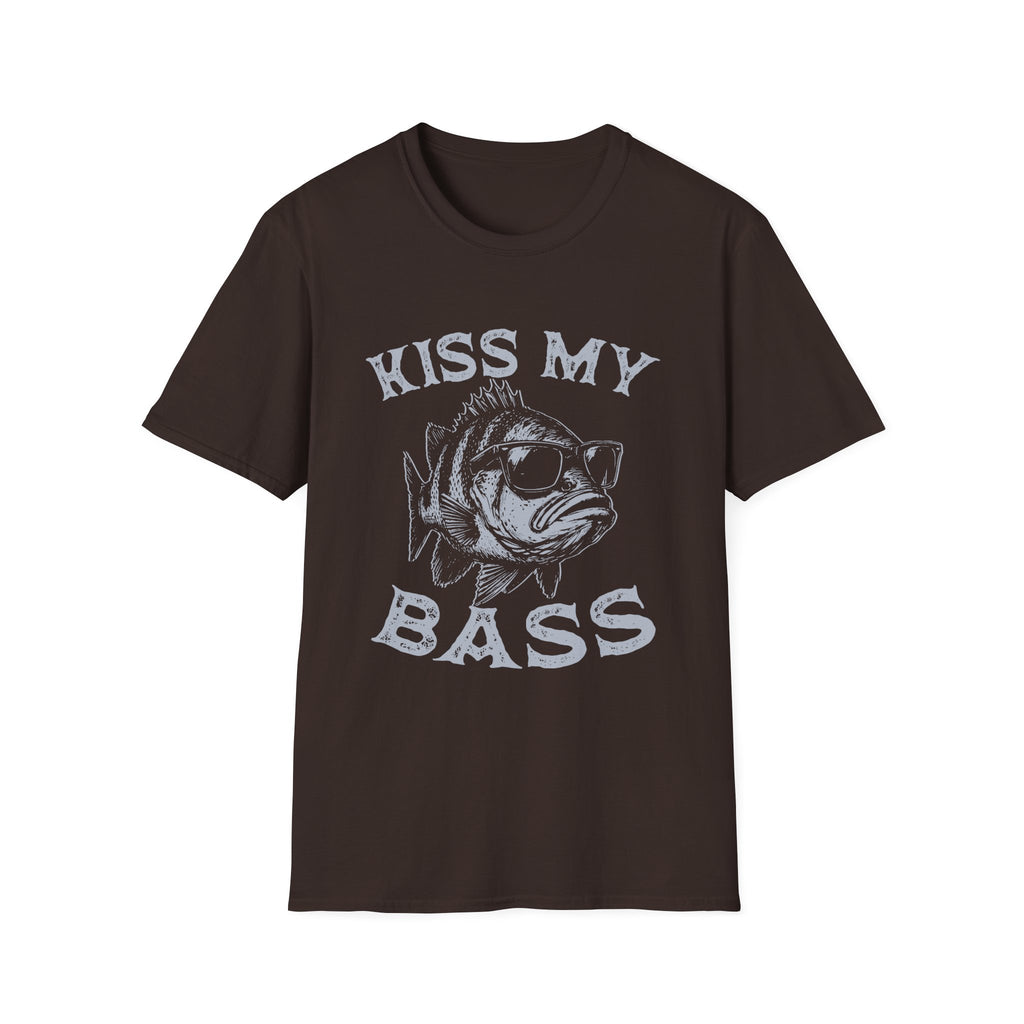 Kiss My Bass Funny Fishing  T-Shirt