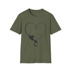 Fishing Hook Heart T-Shirt