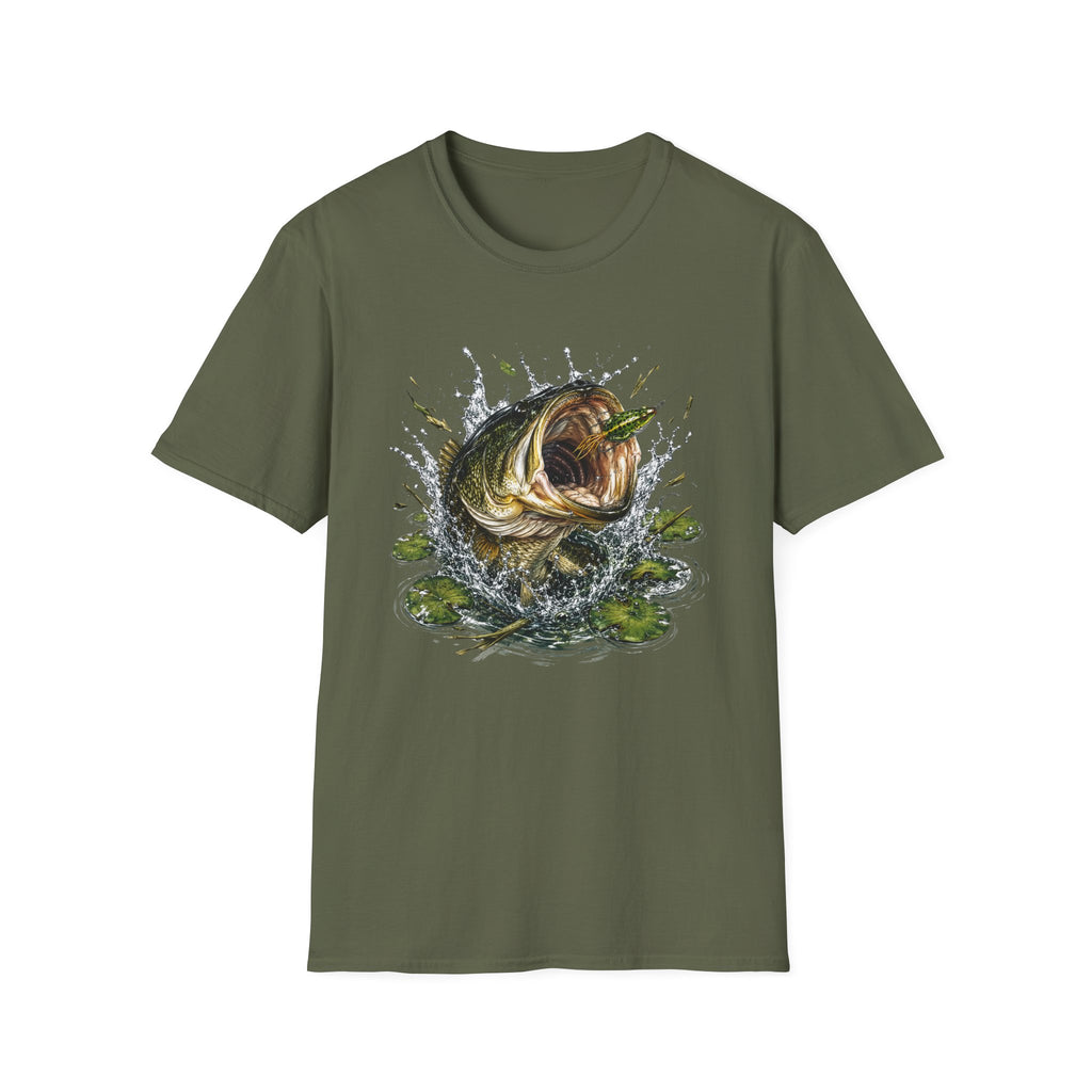 Big Mouth Largemouth Bass Fishing T‑Shirt