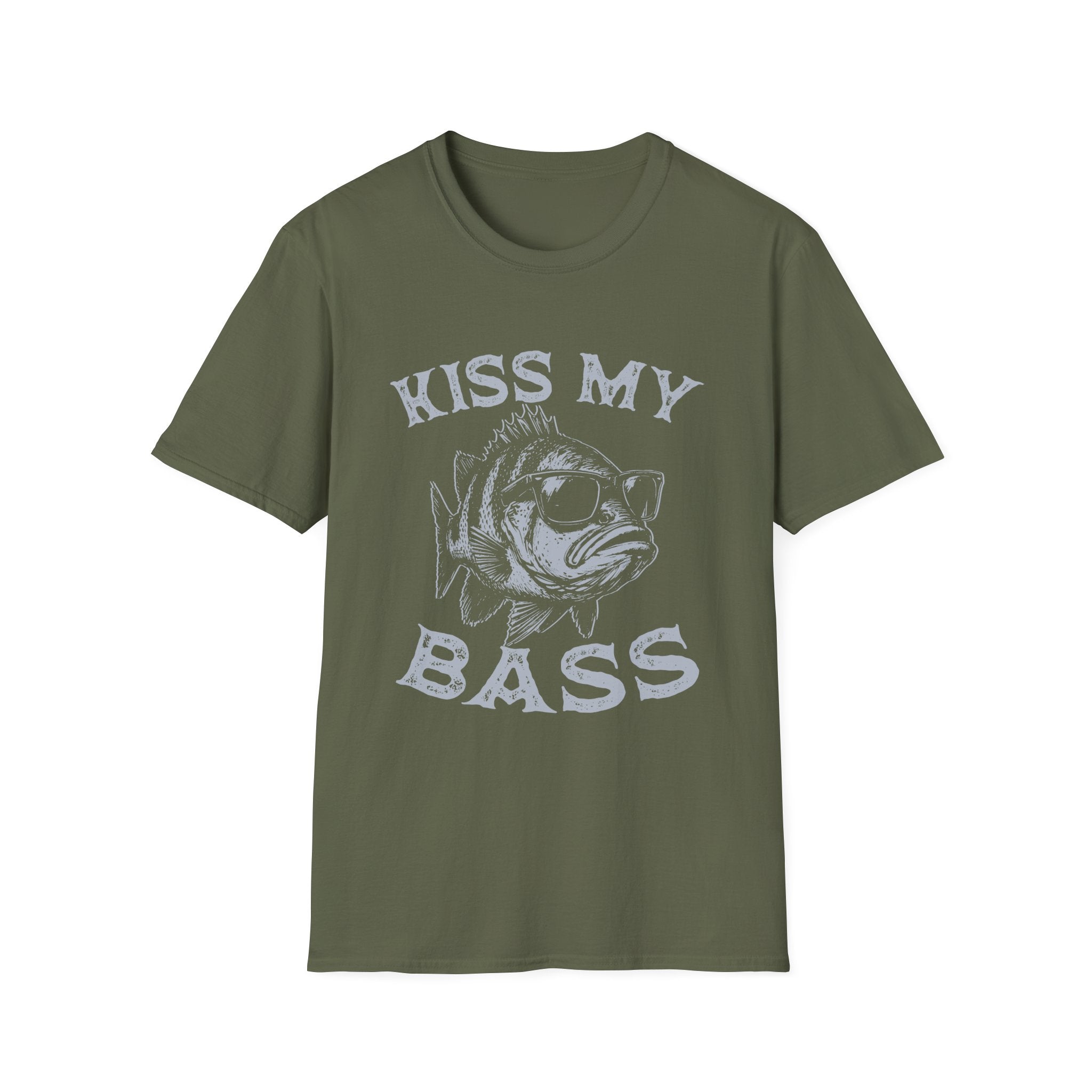 Kiss My Bass Funny Fishing  T-Shirt