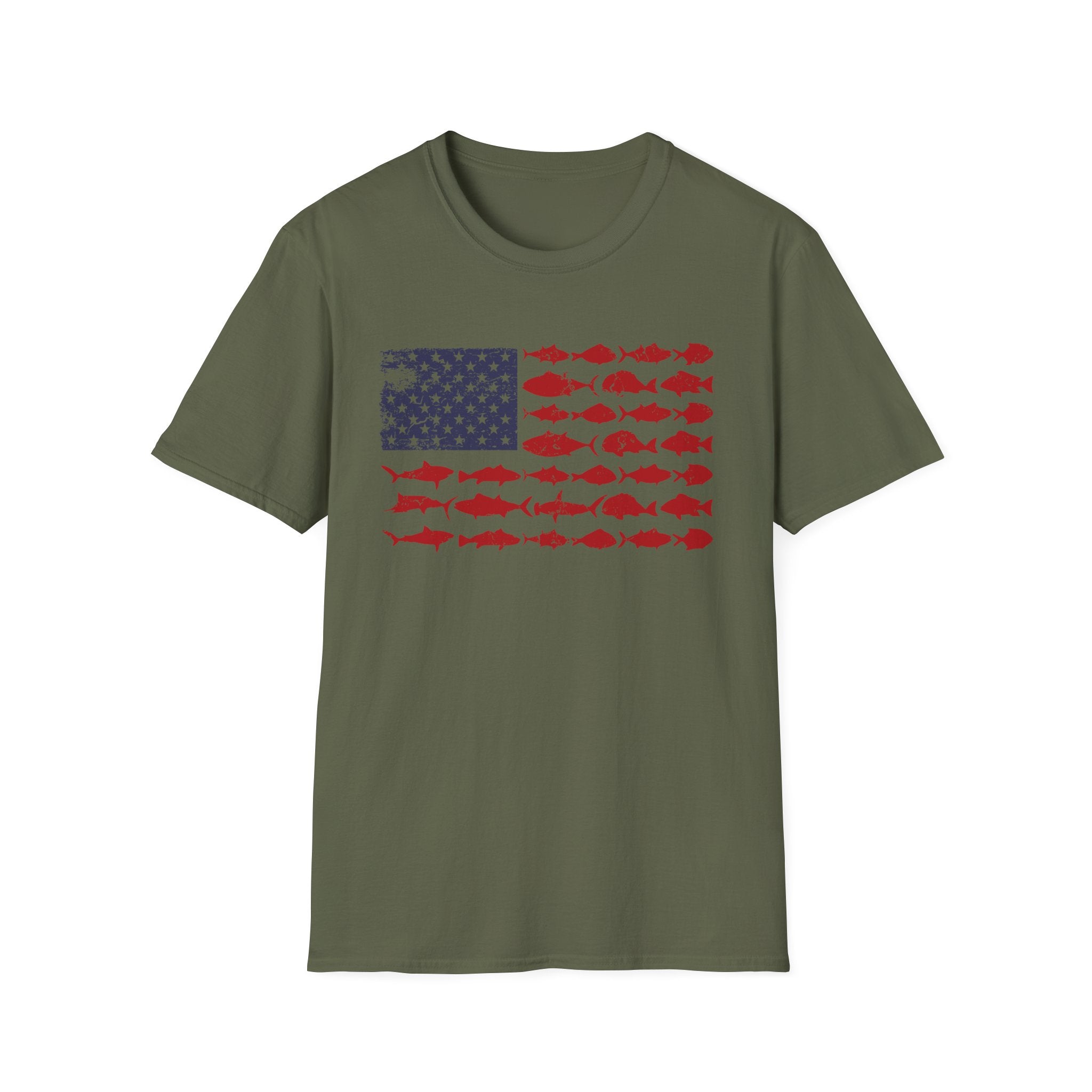American Flag Fishing T-Shirt