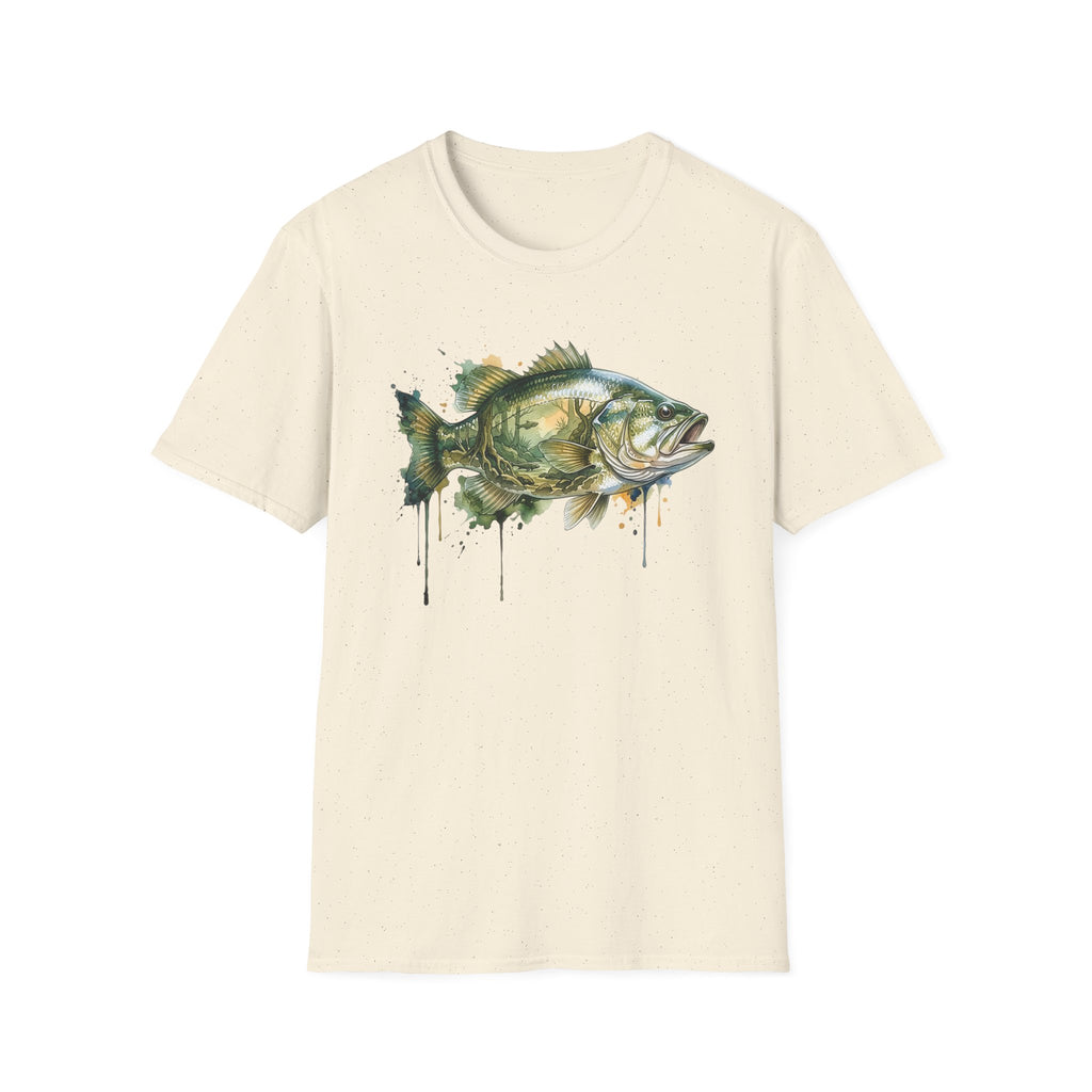 Bass Watercolor Fish T-Shirt