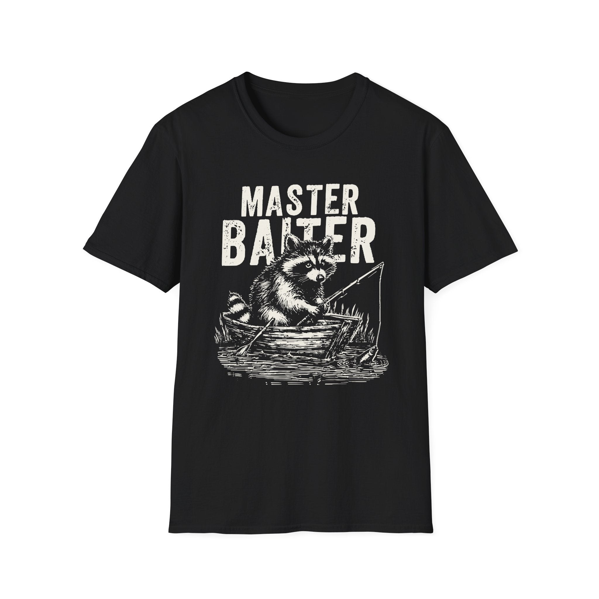 Master Baiter Fishing Funny Raccoon T-Shirt