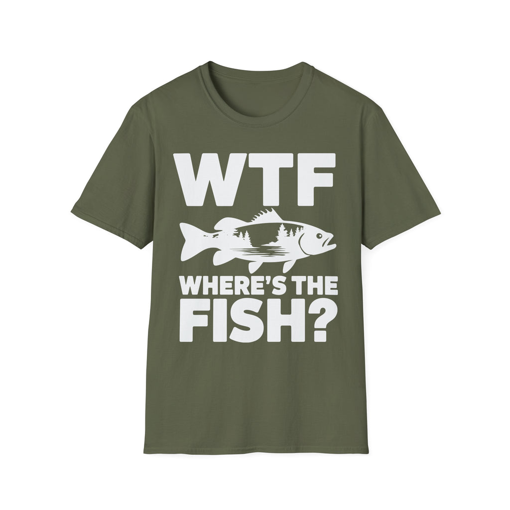 WTF Where's The Fish? Fishing T‑Shirt