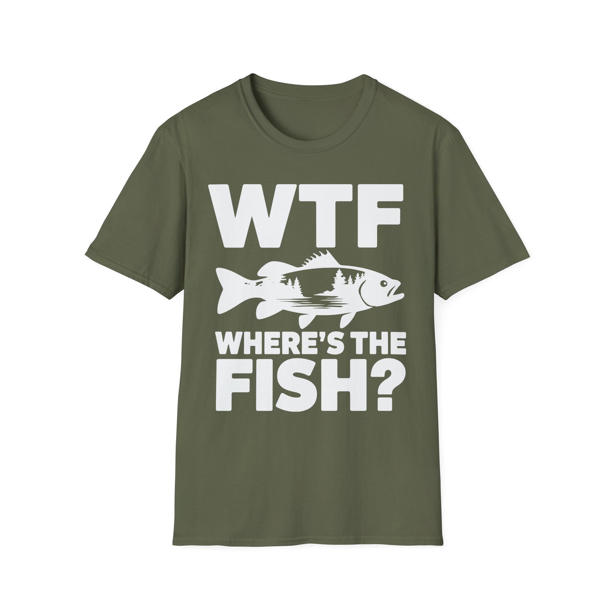 WTF Where's The Fish? Fishing T‑Shirt