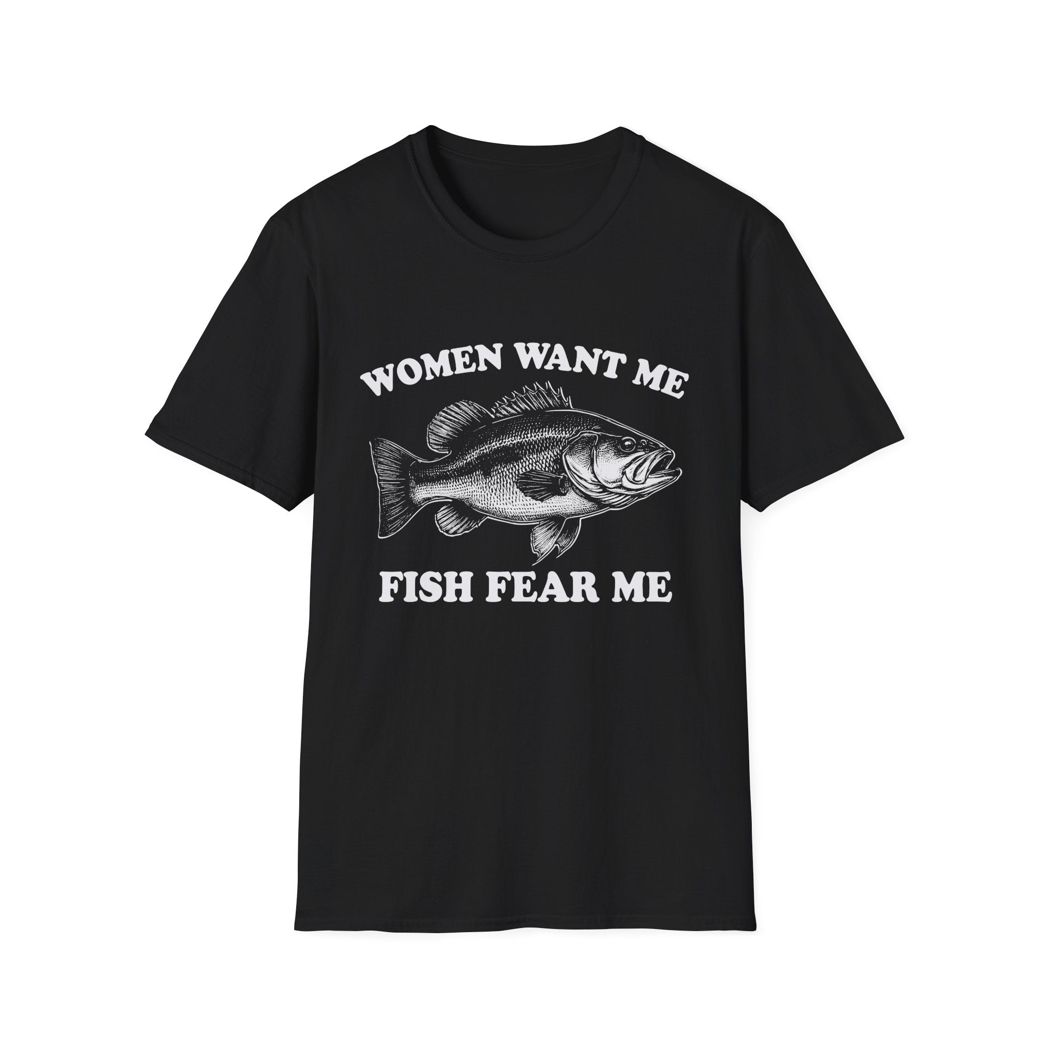 Women Want Me, Fish Fear Me Vintage Bass T-Shirt