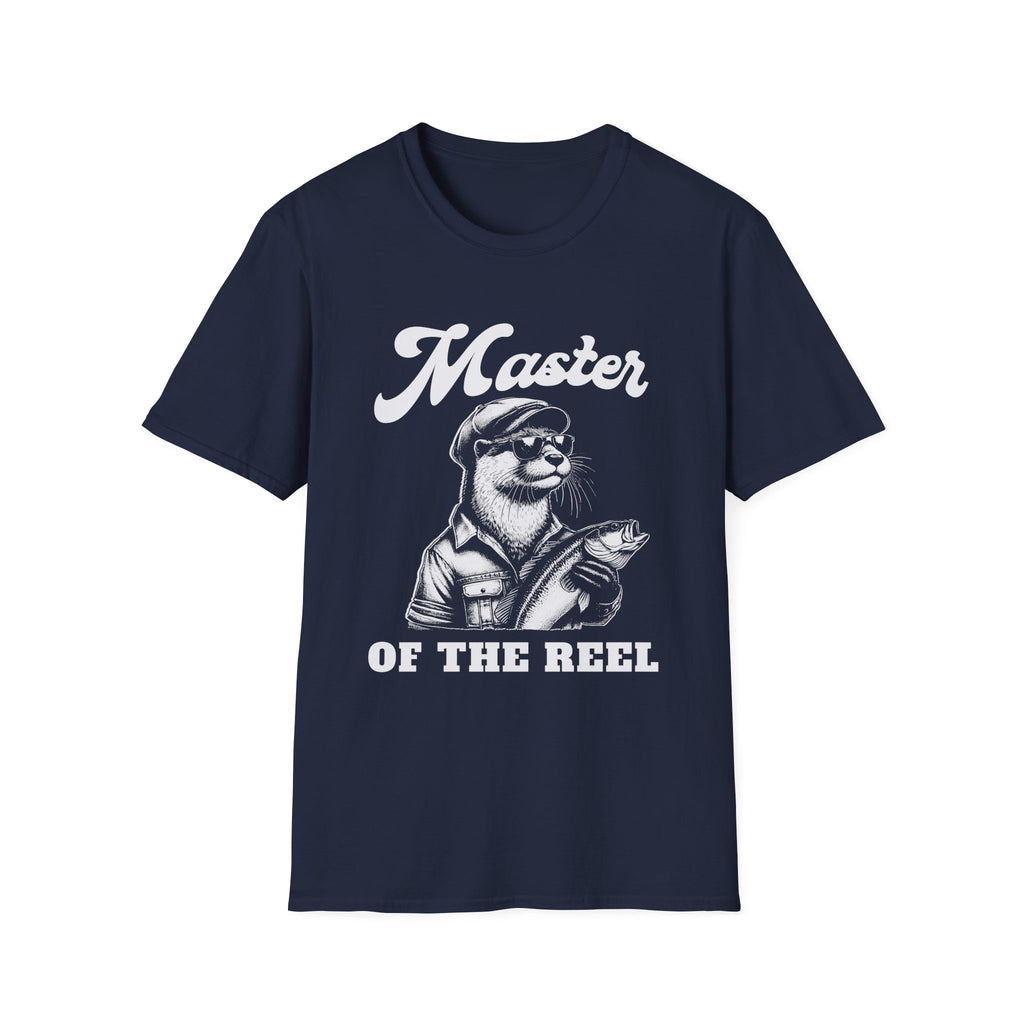 Master of the Reel Retro Otter Fishing T-Shirt