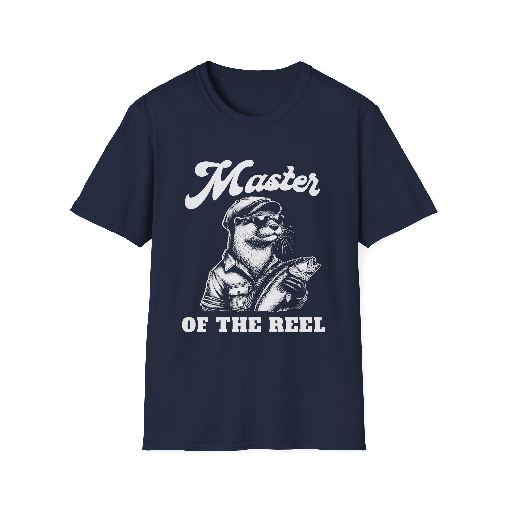 Master of the Reel Retro Otter Fishing T-Shirt