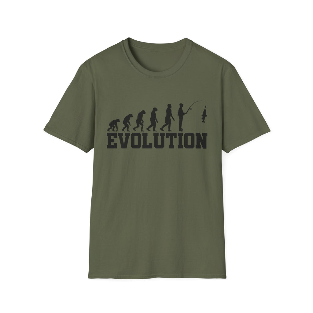 Funny Fisherman Evolution Graphic T-shirt