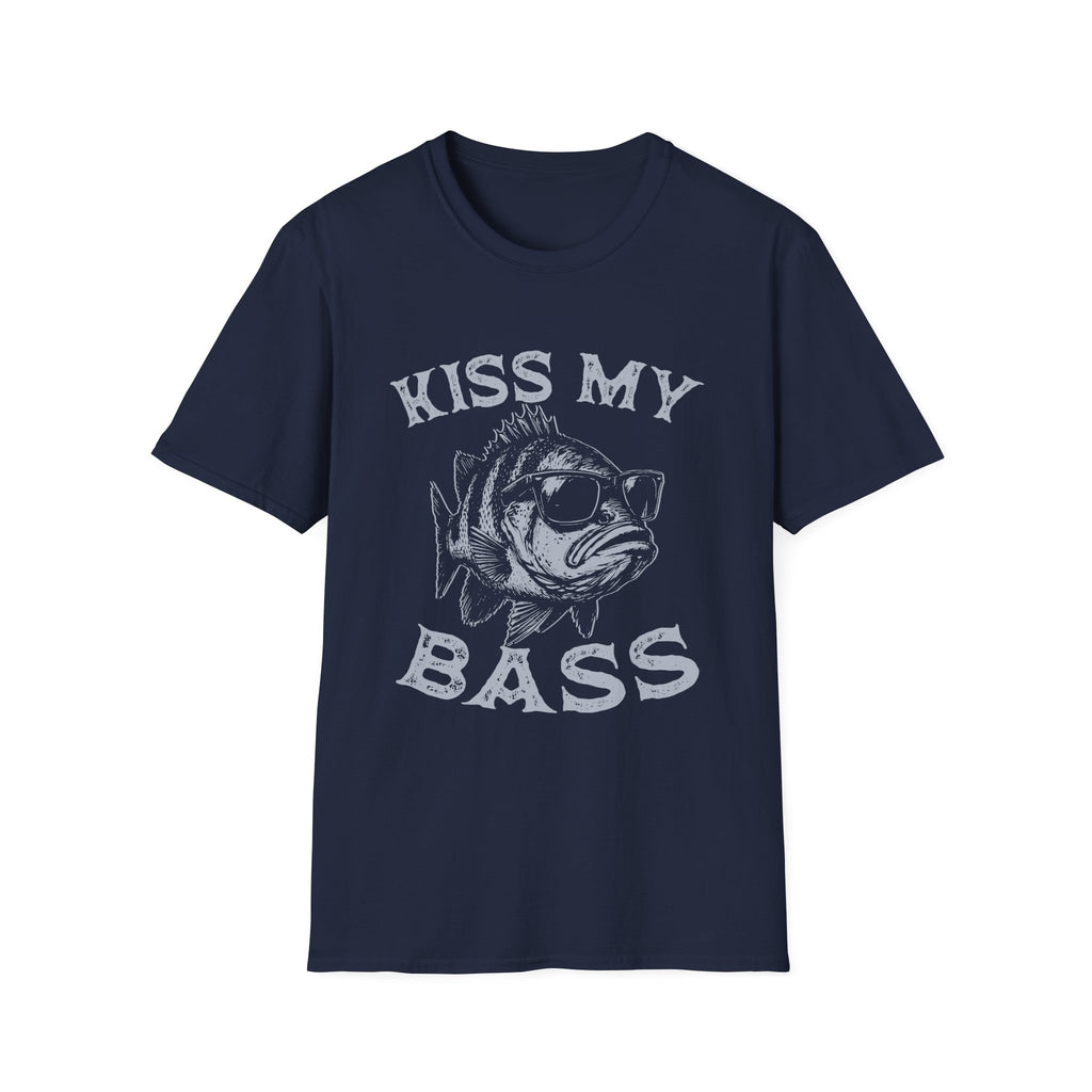 Kiss My Bass Funny Fishing  T-Shirt