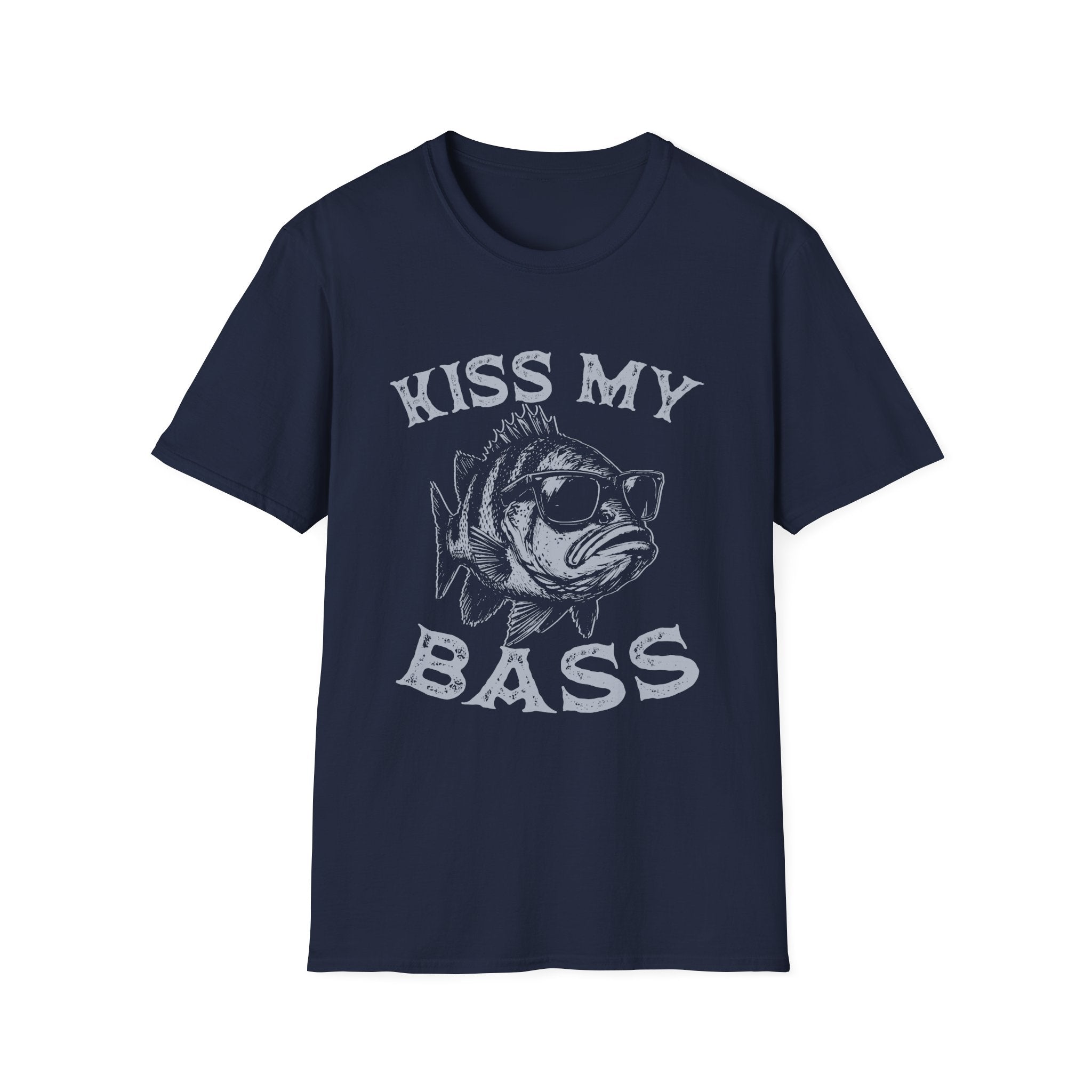 Kiss My Bass Funny Fishing  T-Shirt