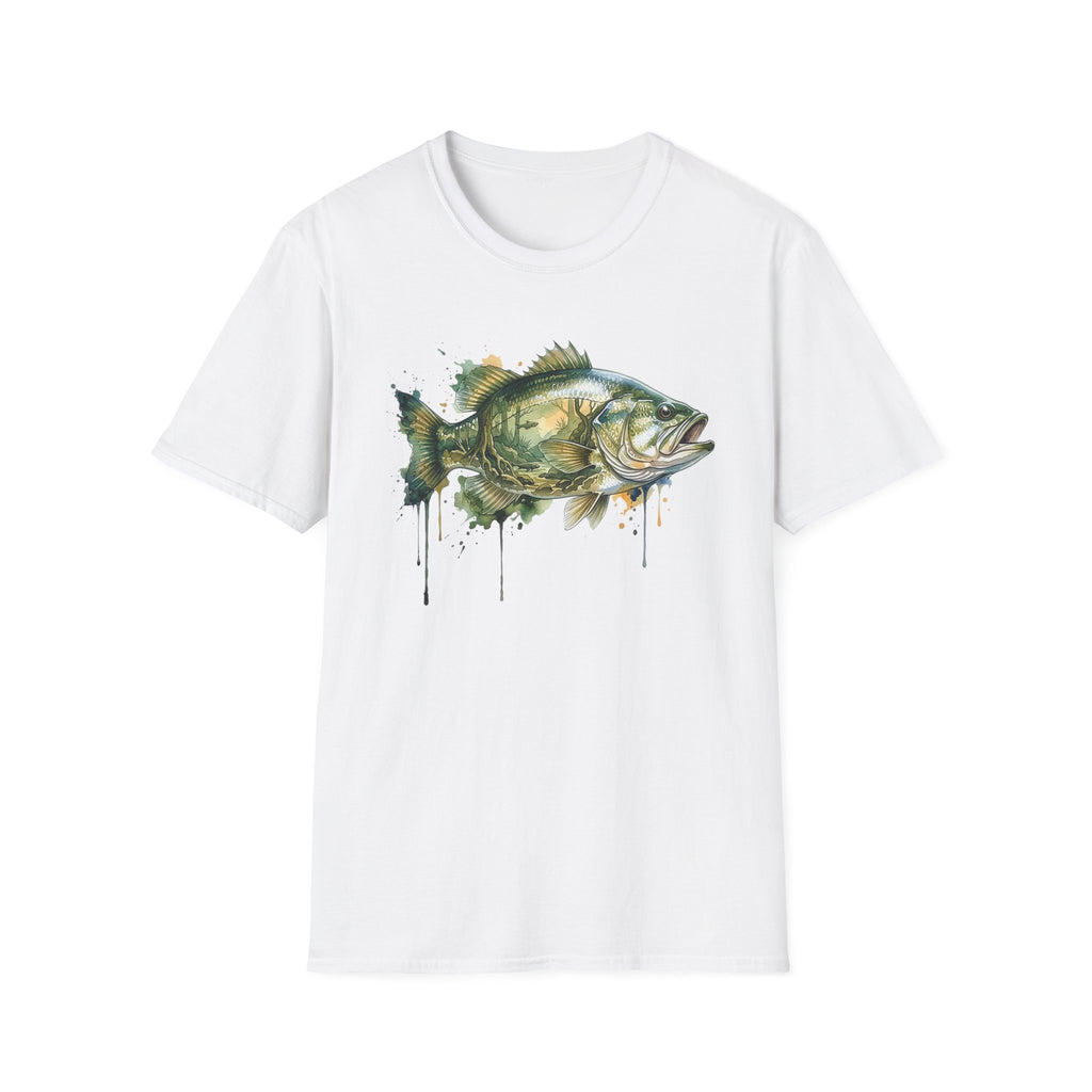 Bass Watercolor Fish T-Shirt
