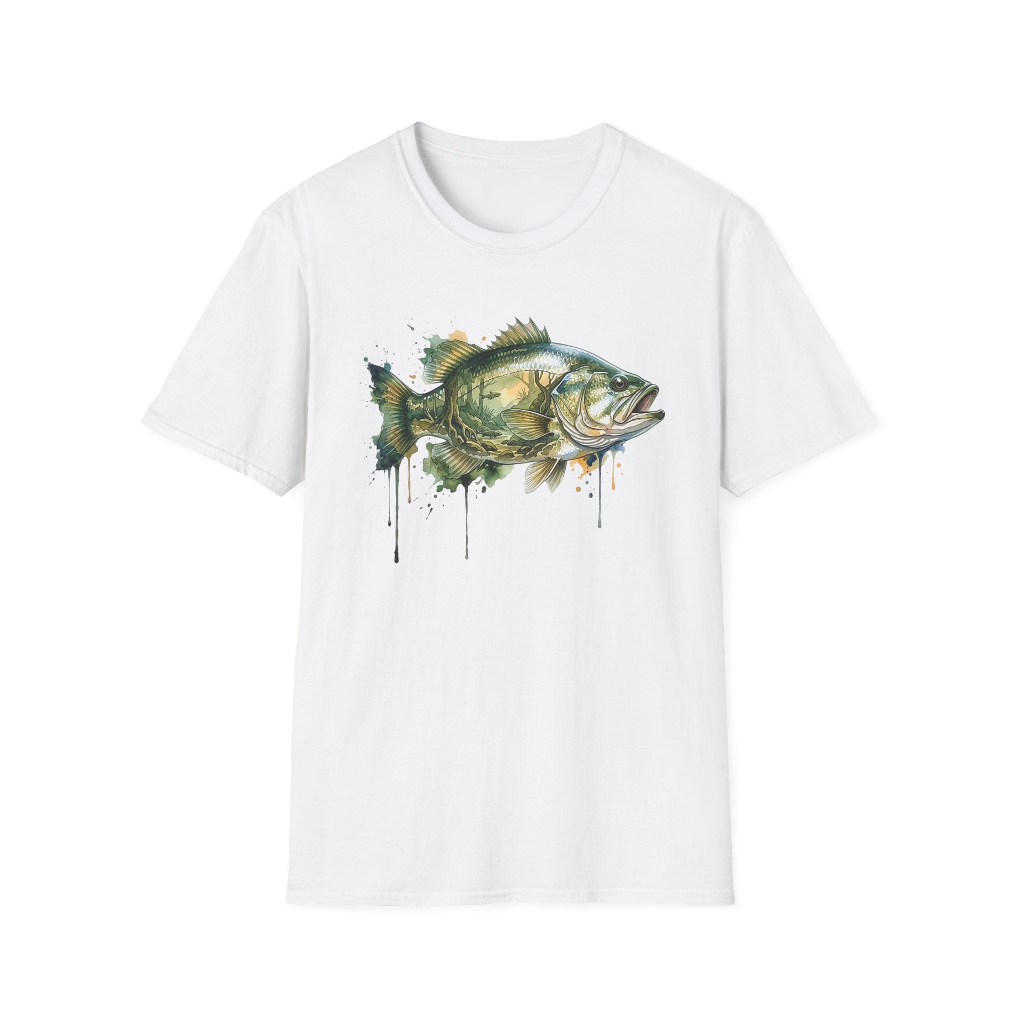 Bass Watercolor Fish T-Shirt