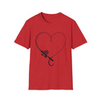 Fishing Hook Heart T-Shirt
