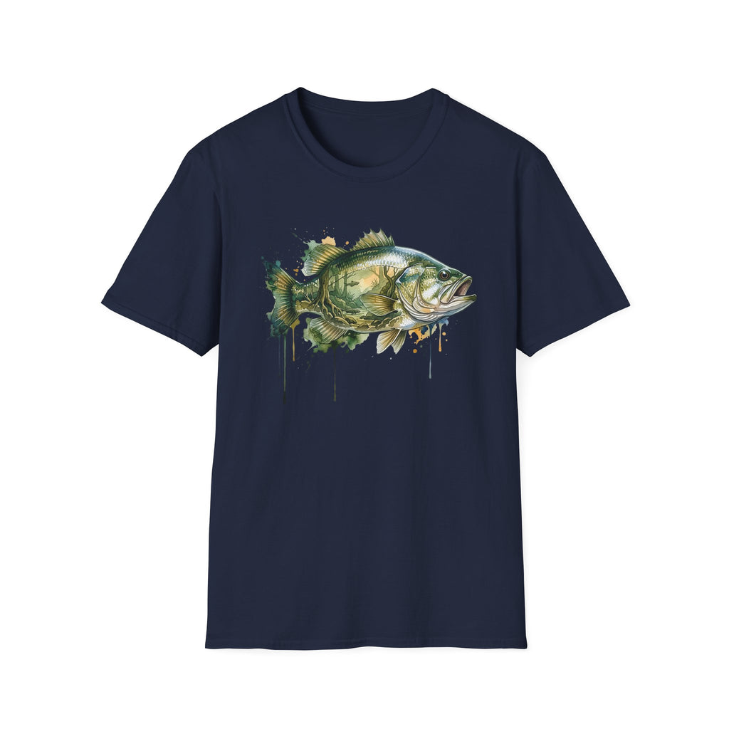 Bass Watercolor Fish T-Shirt