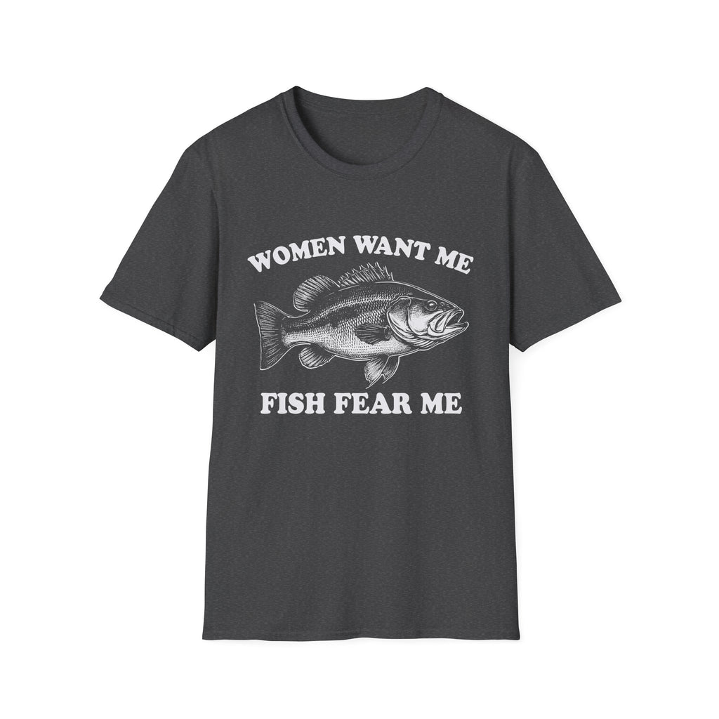Women Want Me, Fish Fear Me Vintage Bass T-Shirt