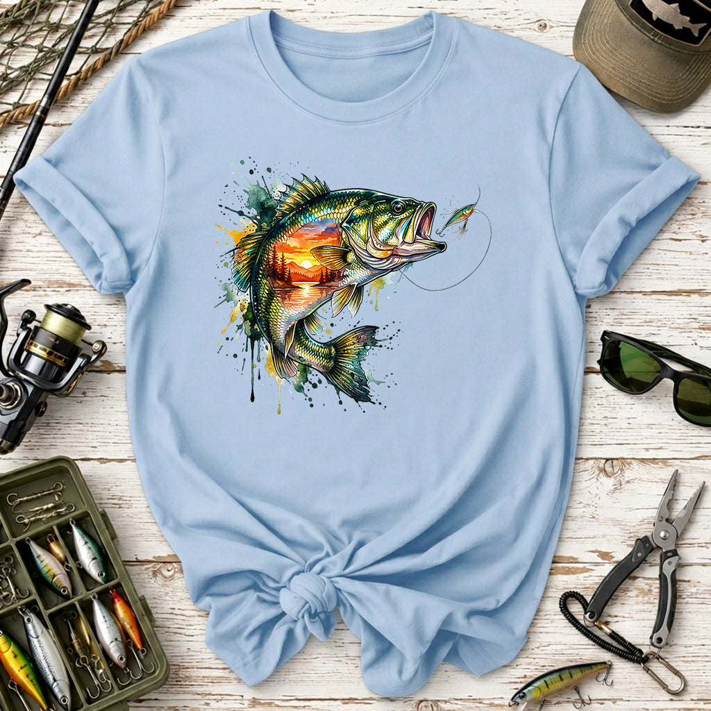 Bass Fish Sunset T-Shirt