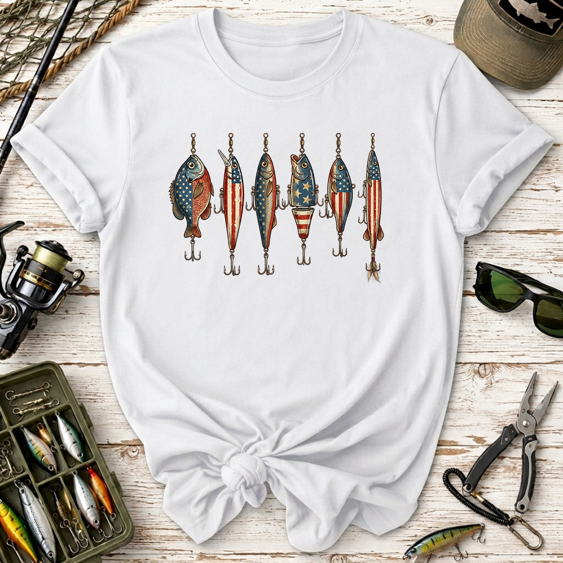 Patriotic Fishing Lures T-Shirt