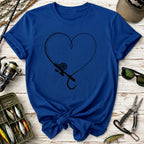 Fishing Hook Heart T-Shirt