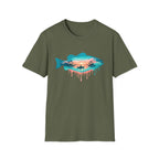 Dripping Tropical Sunset Fishing T-Shirt