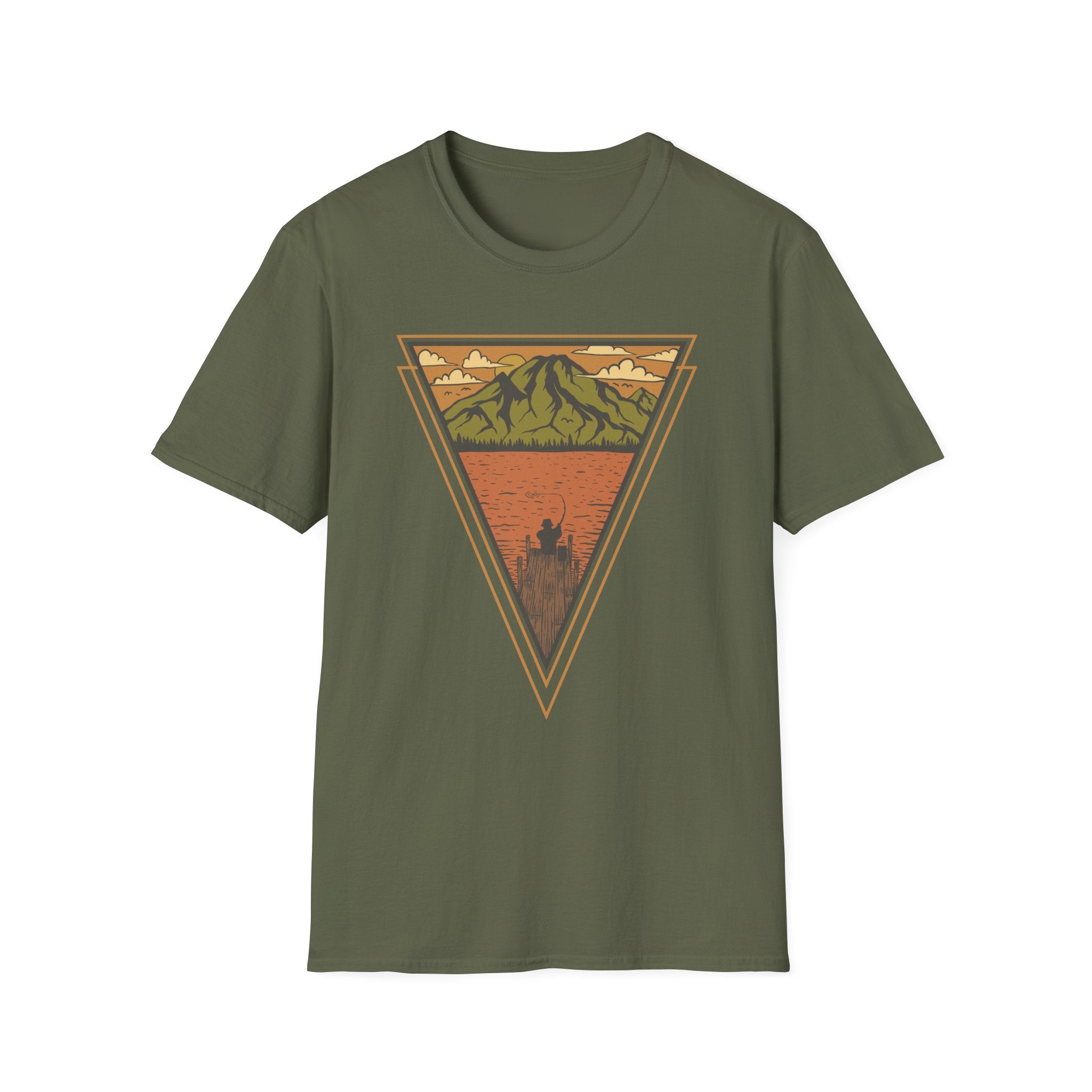 Mountain Lake Vintage Triangle T‑Shirt