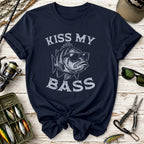 Kiss My Bass Funny Fishing  T-Shirt
