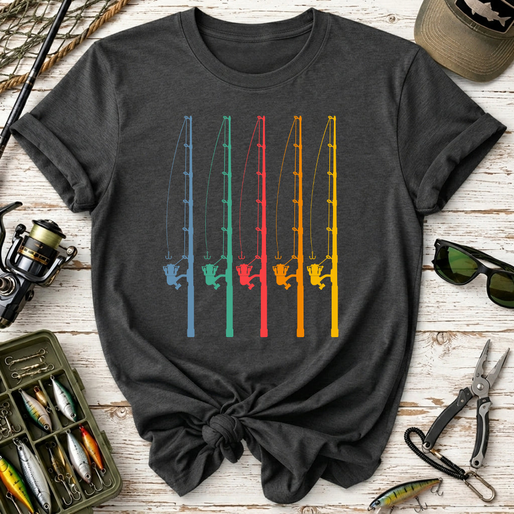 Retro Fishing Rods T‑Shirt