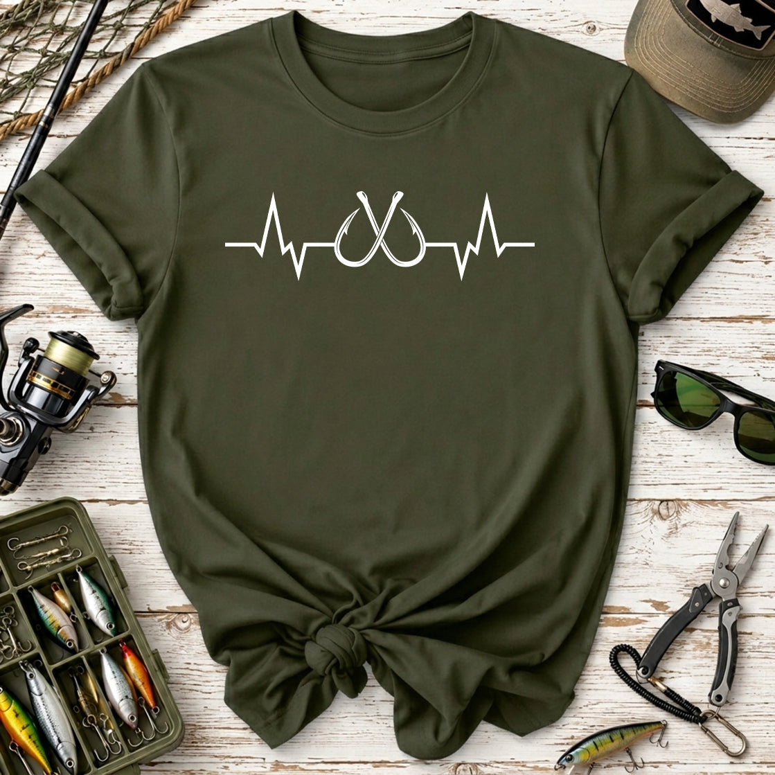 Fishing Heartbeat T-Shirt