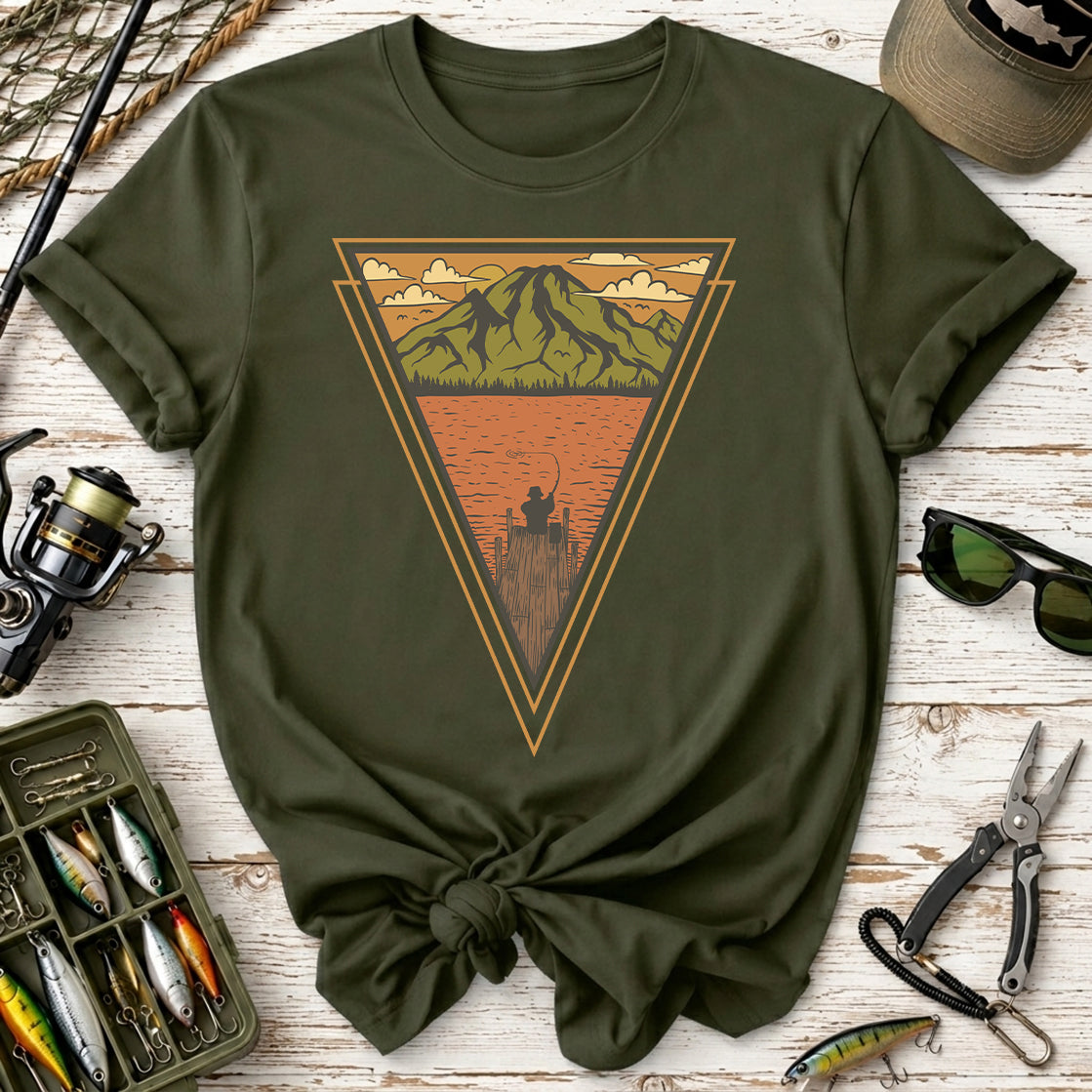 Mountain Lake Vintage Triangle T‑Shirt
