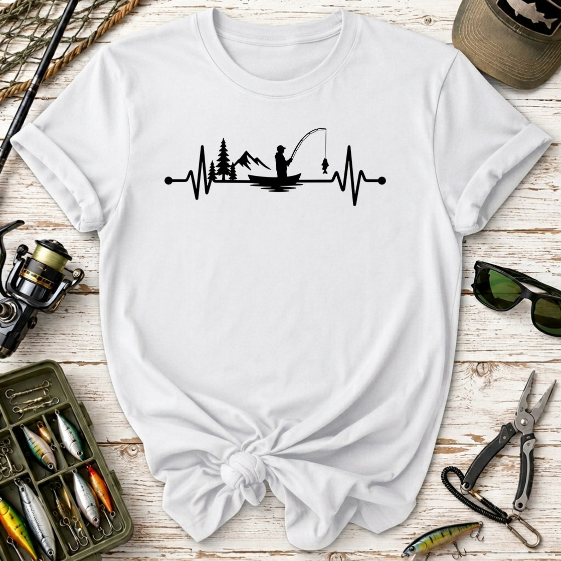 Fishing Heartbeat T-Shirt