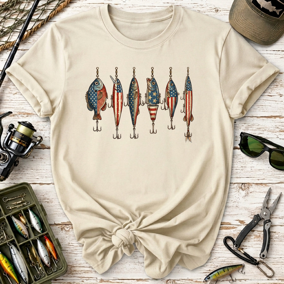 Patriotic Fishing Lures T-Shirt