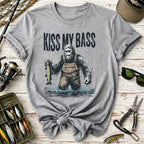 Kiss My Bass Funny Fisherman Sasquatch T-Shirt