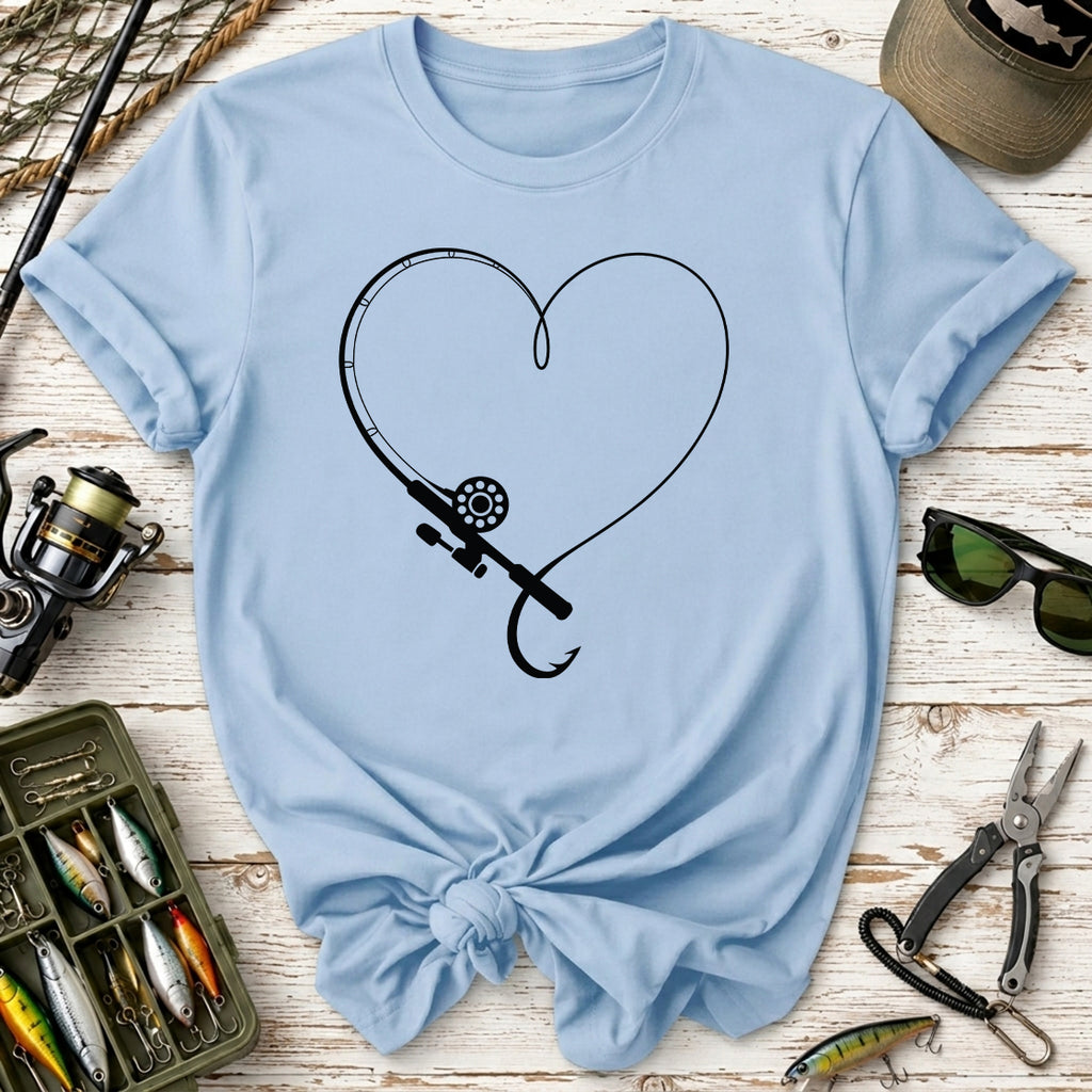 Fishing Hook Heart T-Shirt