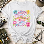 Colorful Trout & Flowers T-Shirt