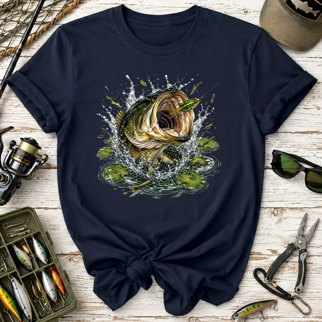 Big Mouth Largemouth Bass Fishing T‑Shirt