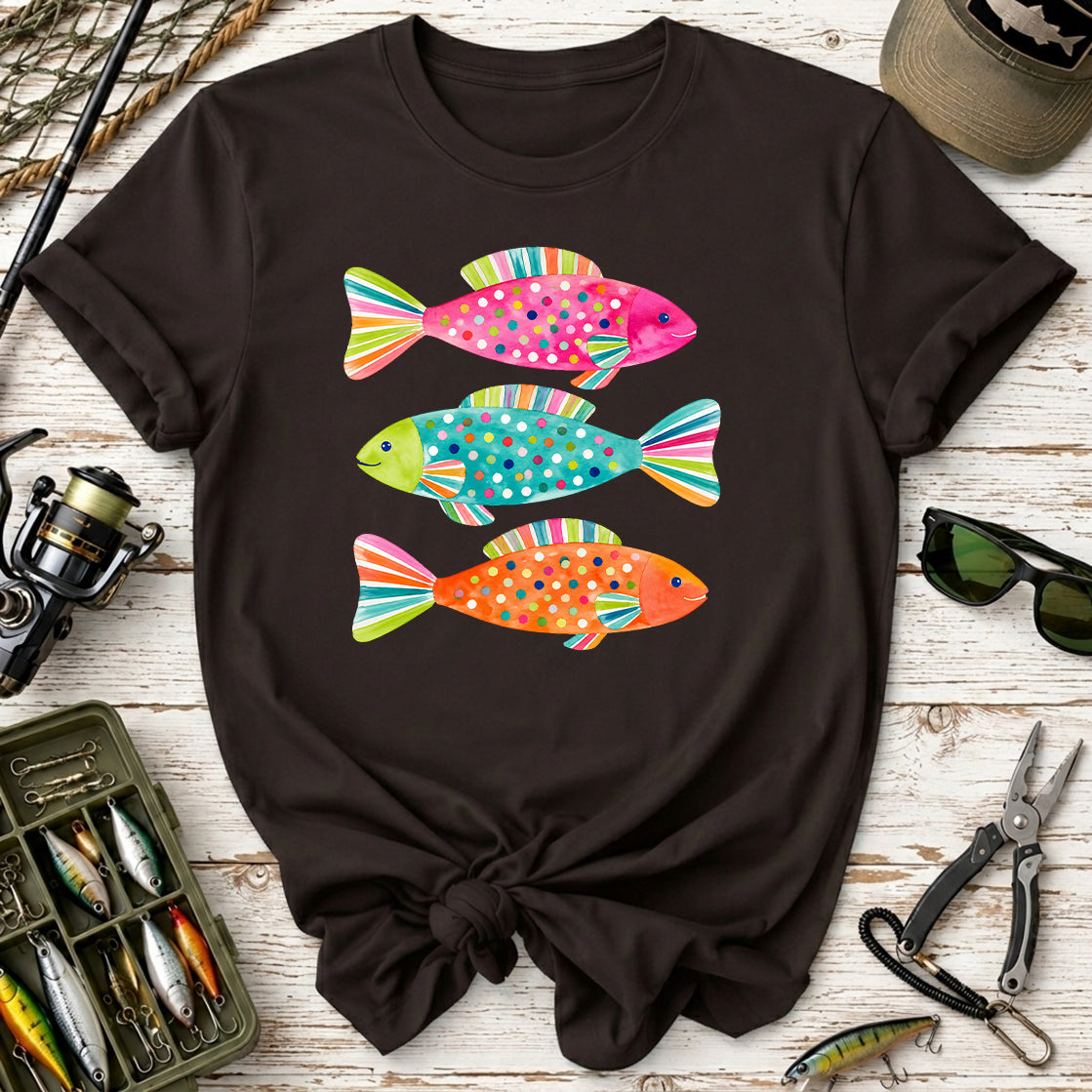 Colorful Polka Dot Fish T-Shirt