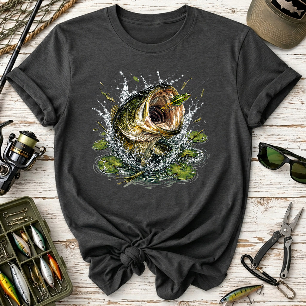 Big Mouth Largemouth Bass Fishing T‑Shirt