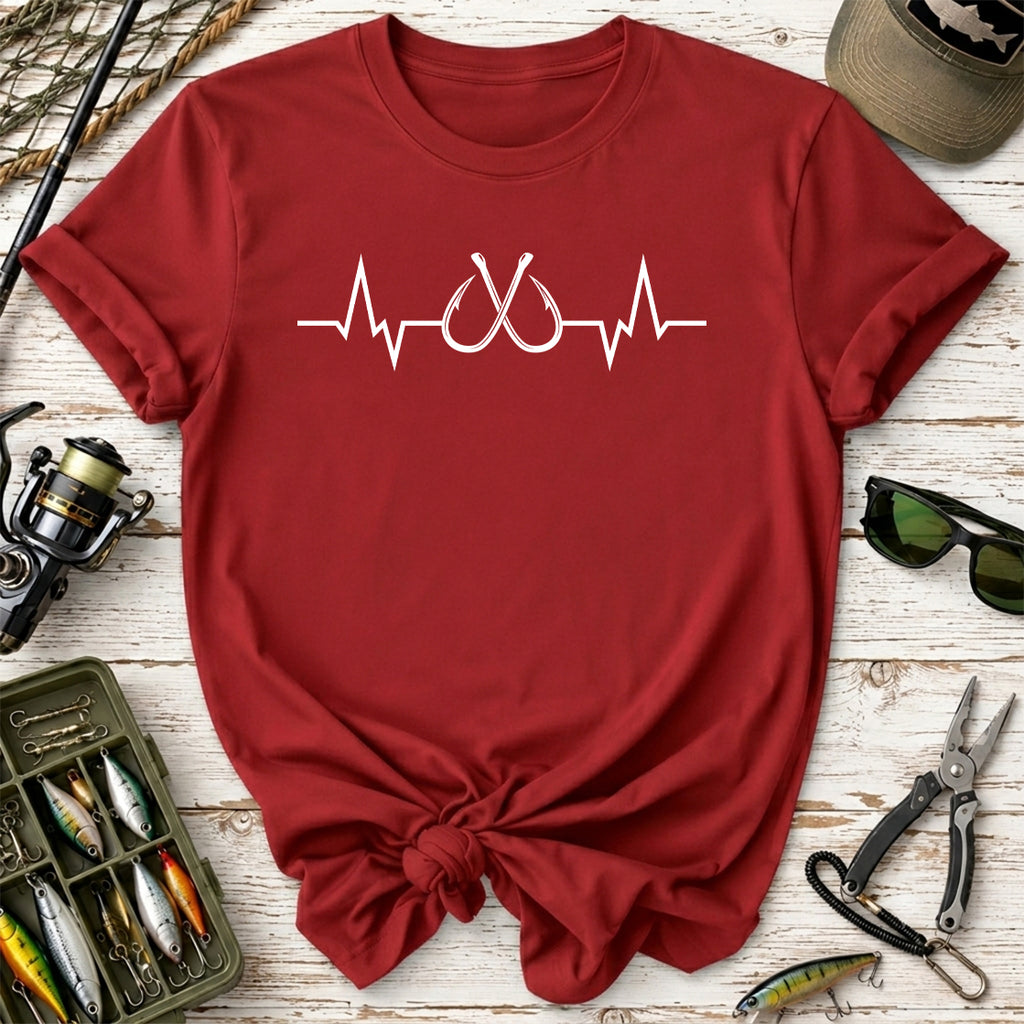 Fishing Heartbeat T-Shirt