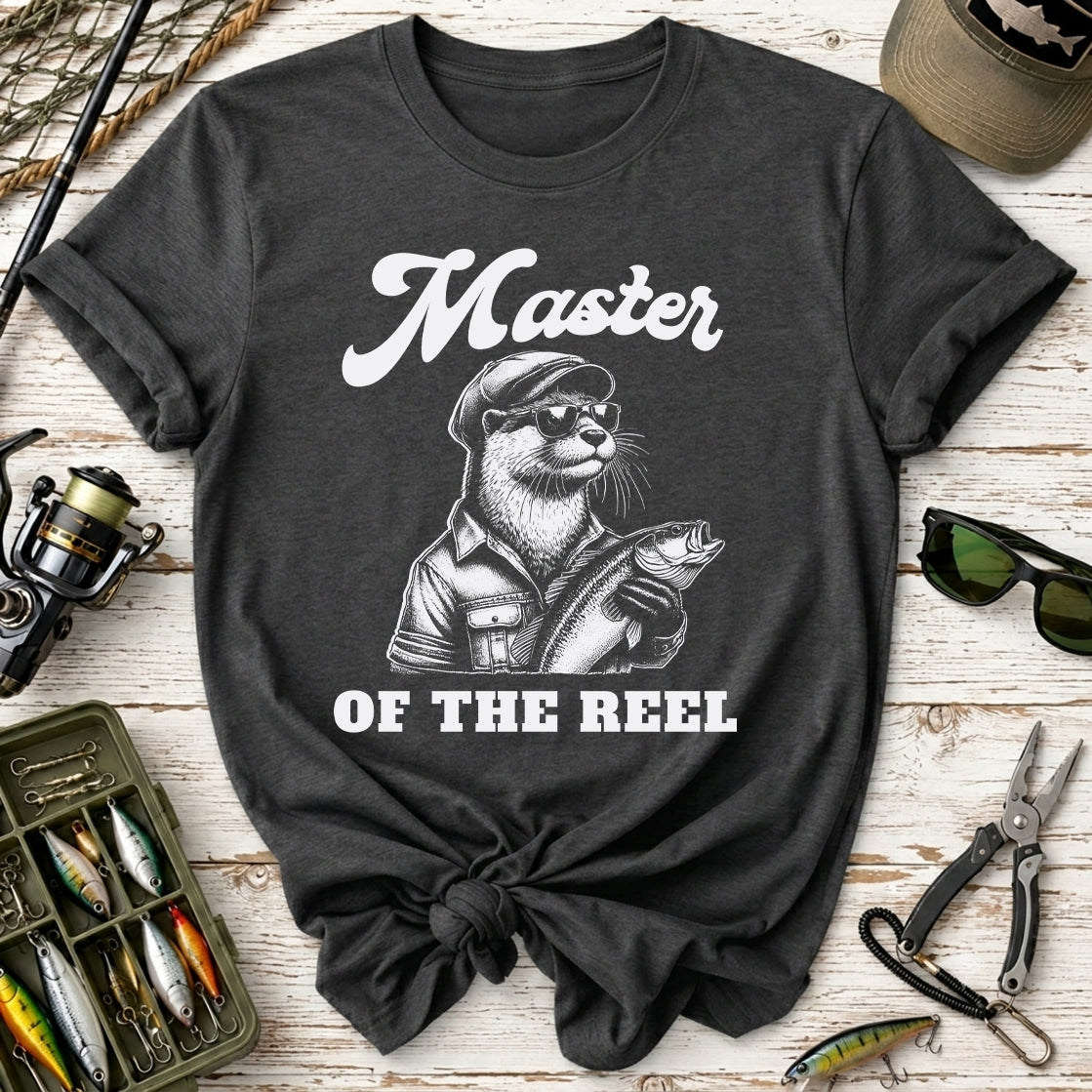 Master of the Reel Retro Otter Fishing T-Shirt