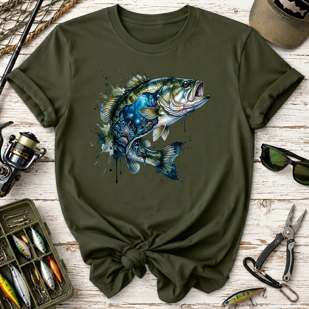 Bass Fish Graphic T-Shirt