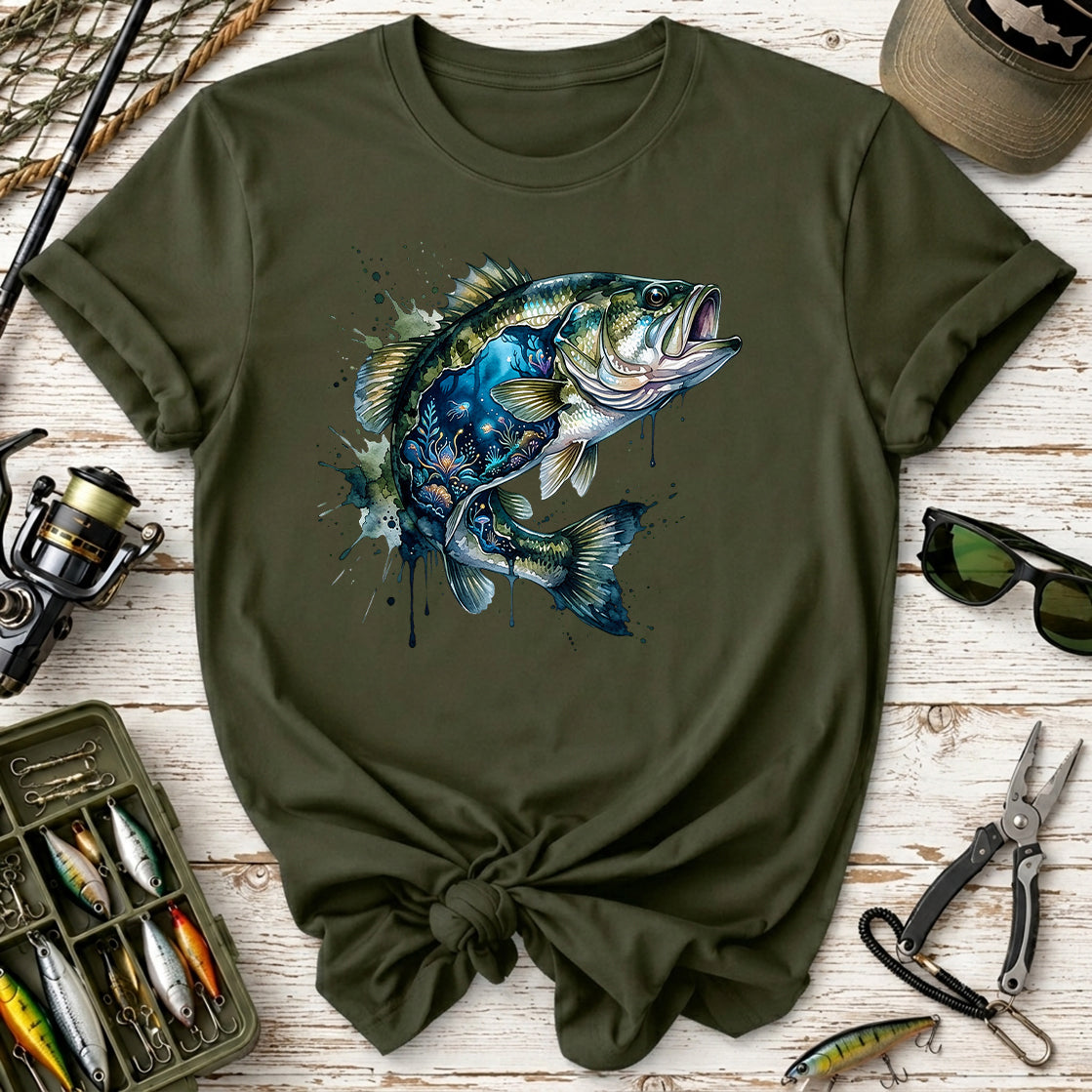 Bass Fish Graphic T-Shirt
