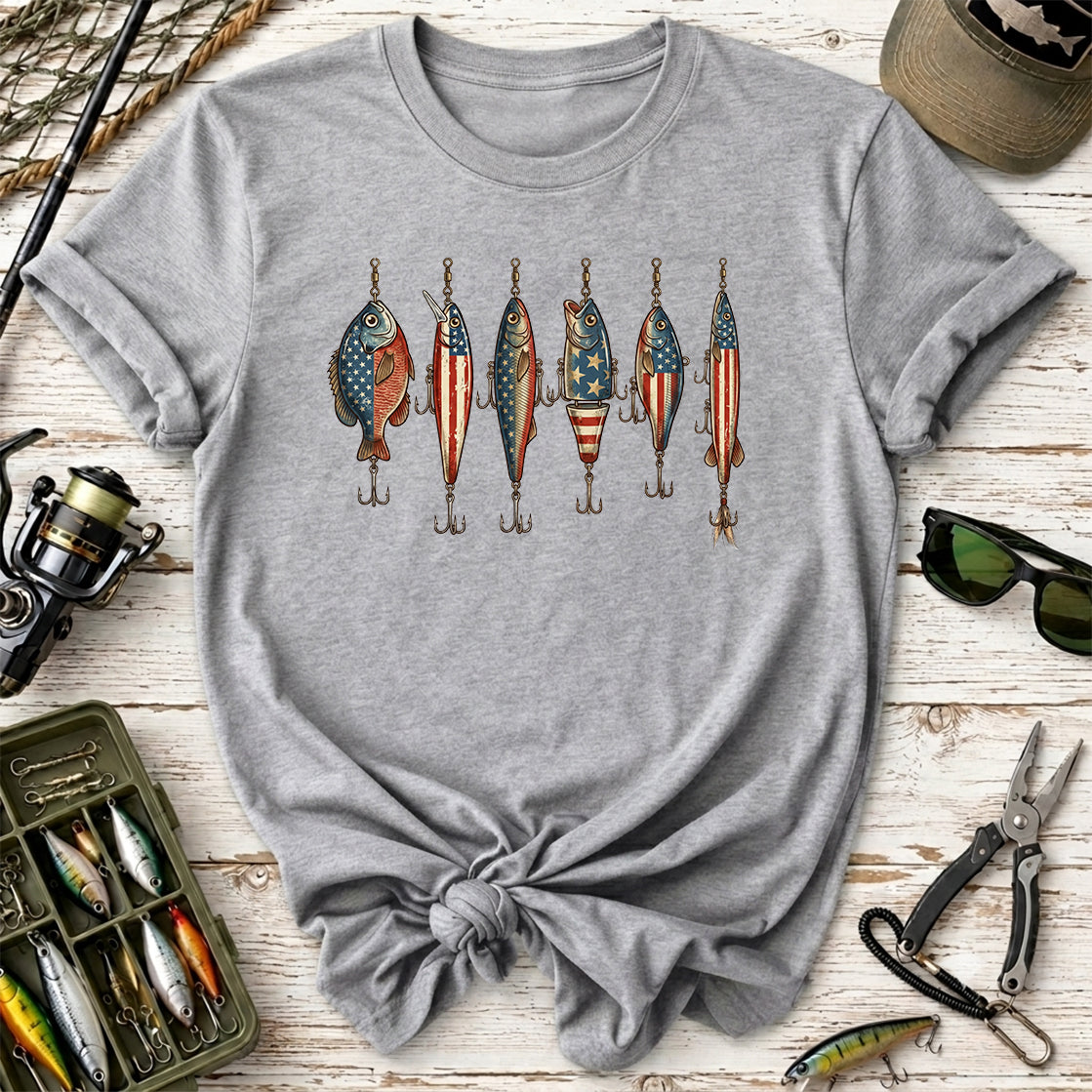 Patriotic Fishing Lures T-Shirt